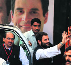Rahul Gandhi in Mumbai on Friday. 