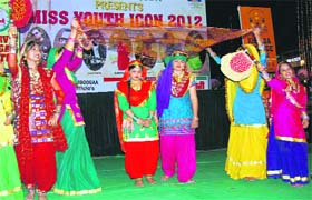 Girls perform during the Miss Youth Icon 2012 Award function held at Plaza in Sector 17, Chandigarh, on Saturday