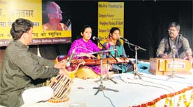 Classical touch: An artist perfoms during the Annual Classic Music Festival at Virsa Vihar in Amritsar on Saturday