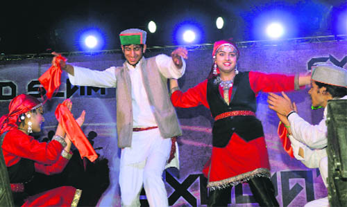 Students perform at the annual function of the IIT in Mandi. 