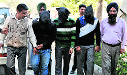 The three rape accused in police custody