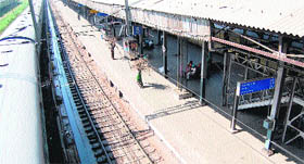 A view of a platform at the Amritsar railway station.