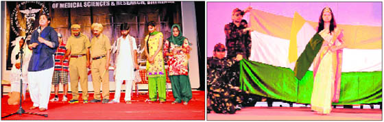 Students of the Adesh Institute of Medical Sciences and Research present colourful programmes at the Arrhythmia that began on Monday.