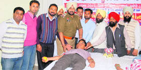 100 units of blood were donated at the camp in Behman Diwana.