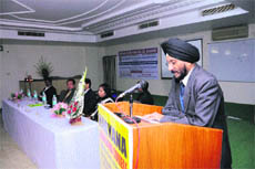 Delegates participate in a workshop at Haryana Engineering College, Jagadhri, recently.
