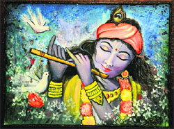 A painting of Lord Krishna 