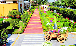 The Gurukul School, which was adjudged first in the school garden category during the 27th Spring Fest organised by HUDA at Sector 20 in Panchkula on Wednesday