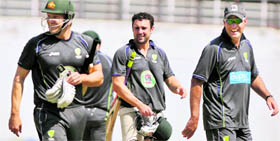 Though the second Test may well be over in four days, the Australian team still seems to be battling the ghosts on the fifth day in Hyderabad.