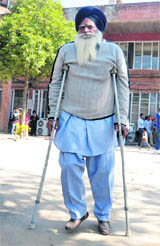 A physically challenged litigant outside the HC. 