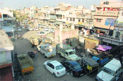 The grain market in Ambala. 