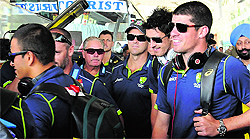 The Australian team members arrives in Chandigarh