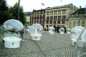 Street art can be in the form of graffiti or installations inspired by urban environment