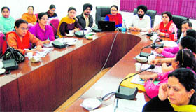 A meeting of health officials in Amritsar on Saturday.