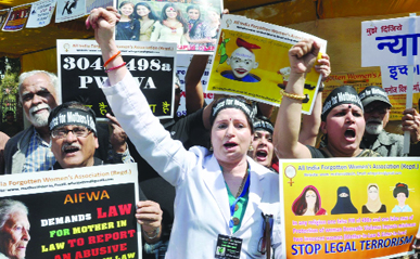 Activists under the banner of the All India Forgotten Women's Association has decided to boycott International Women's Day and instead celebrate Forgotten Women's Day as a mark of protest againt the inter-gender discriminatory stand taken by feminists, at Jantar Mantar in New Delhi on Saturday.
