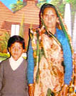 The victim, Bhagwati Devi, with her grandson. 