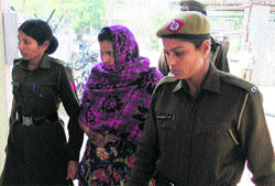 Pooja is being produced in a court at Fatehabad on Sunday. 