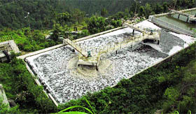 The sewage treatment plant near the Ashwini khad in Shimla.