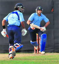 Yuvraj Singh and Unmukt Chand (left) helped North Zone beat Central Zone on Monday