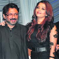 Sanjay leela Bhansali (L) with Aishwarya Rai Bachchan