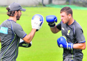 James Pattinson (right) said today: I accept that I did the wrong thing with what I did... But I will always find it very hard to accept being suspended for a Test. 