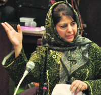 Mehbooba Mufti in Assembly on Wednesday.