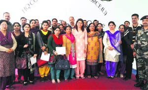 Teachers who participated in the training programme pose for a photograph at Katra on Thursday. 