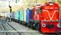 A file photo of a goods train run on the Chandigarh-Ludhiana rail link on a trial basis.