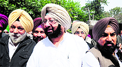 Capt Amarinder Singh at the Mohali district courts on Saturday
