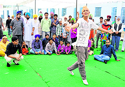 A street play being staged in Bathinda on Sunday to mark the beginning of the 11-day theatre festival