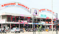 Booths at the Krishna Market, Sector 41, in Chandigarh. A FILE PHOTO