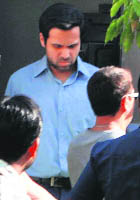 Actor Emraan Hashmi at Government Medical College in Patiala on Monday.