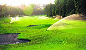 An automatic sprinkler system was inaugurated at the Golf Club, Sector 6, in Chandigarh on Wednesday