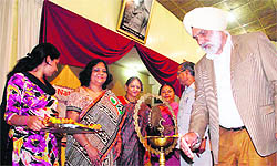 Vice-Chancellor, JU, Prof Mohan Paul Singh lights a lamp at the seminar on Wednesday