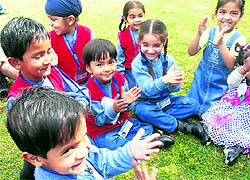 Children of Ryan International School enjoy a picnic at the Leisure Valley in Sarabha Nagar, Ludhiana
