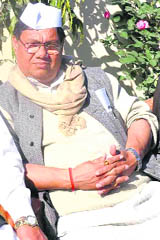 Uttarakhand Congress spokesperson Dhirendra Pratap at the state guest house in Haridwar on Thursday. 