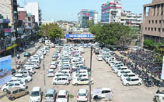 A parking lot at Feroze Gandhi market that went under the hammer for `1.90 crore. 