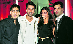 Ayan Mukerji, ranbir kapoor, Deepika Padukone and Karan Johar