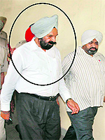 Former DSP Joginder Singh in police custody in Patiala on Friday