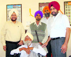 Brigadier Manjit Singh, Director, Defence Services Welfare, Punjab, during his visit to the District Defence Welfare Office in Bathinda.