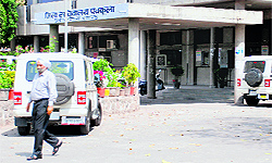 The Mini Secretariat in Panchkula wears a deserted look on Saturday
