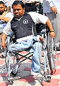 The differently abled with the tricycles in Chandigarh