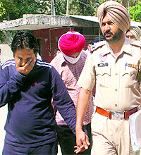 The accused at the District Courts in Mohali on Saturday