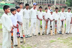 Players who had come to attend the trials at Arya College in Ludhiana on Sunday