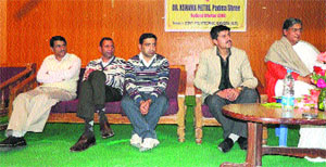 Padma Shri Kshama Metre and Principal RK Sharma during a programme at Government Polytechnic, Kangra recently