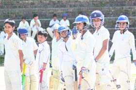 Budding cricketers attend trials held for the PCA Non-Residential Academy in Ludhiana Tuesday