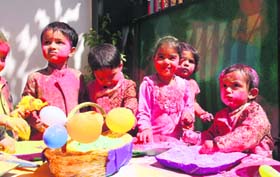 Students of Maple Bear School celebrate Holi in Ludhiana