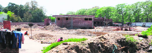 The site in front of the Gobindgarh Fort where the administrative complex and parking lot is being constructed. 