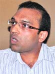 Dr Nitish Garg addresses the media in Jalandhar on Thursday. A Tribune photograph 