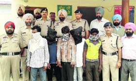 Gang members in police custody
