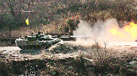 A South Korean army K1 tank participates in a military exercise in Pocheon near Seoul on Wednesday. 